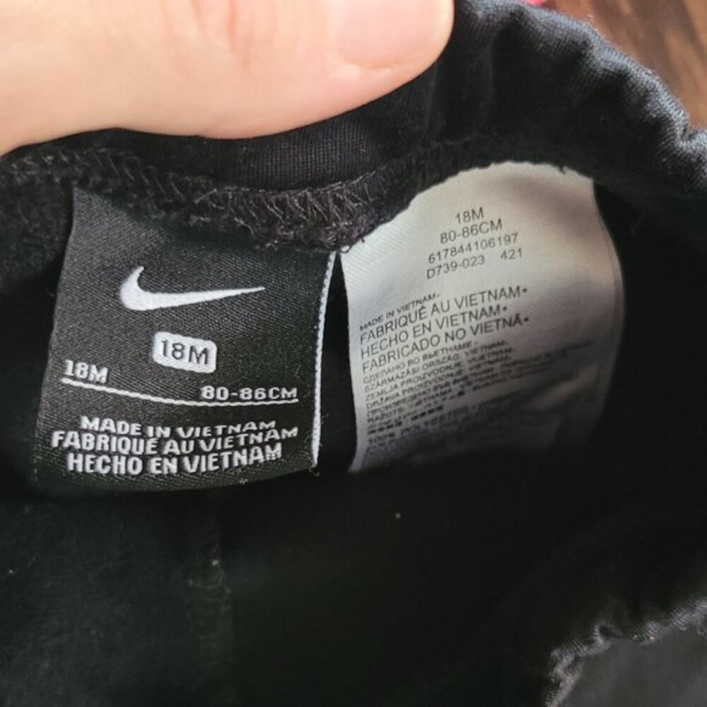 Nike Kid's Pink  Black 2-Piece Long Sleeve Sweater  Sweatpant Set Size 18M - Picture 6 of 9